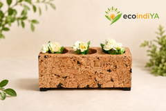 Jardinière à 3 trous en liège naturel – Décoration de bureau élégante