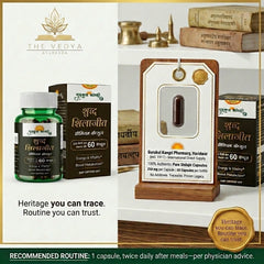 Gurukul Kangri Shuddh Shilajit Premium Capsule (60 Capsules, 250 mg)
