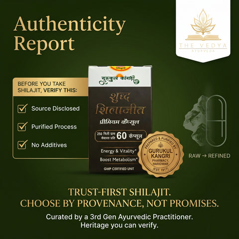 Gurukul Kangri Shuddh Shilajit Premium Capsule (60 Capsules, 250 mg)