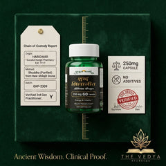 Gurukul Kangri Shuddh Shilajit Premium Capsule (60 Capsules, 250 mg)