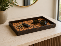 Natural Cork Tray Elegant Home & Office Organizer