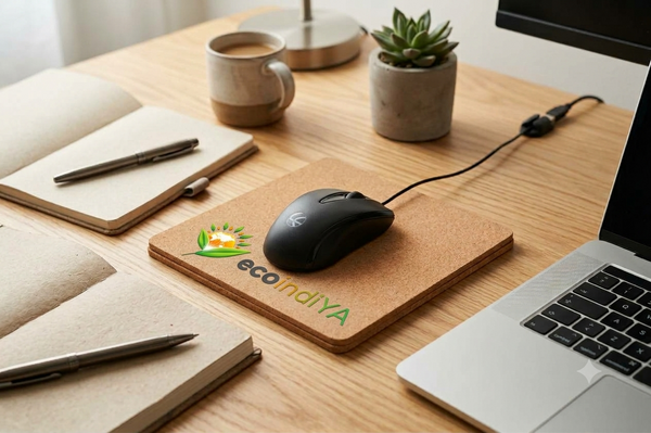 Natural Cork Desk Mouse Pad – Stylish & Comfortable Desk Accessory