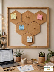 Set of 7 Hexagonal Cork Coasters