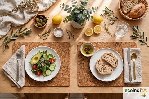 Sets de table en liège naturel de qualité supérieure – Sets de table écologiques pour la salle à manger et la décoration intérieure |
