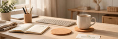Premium Natural Cork Coasters – Round Heat-Resistant Drink Mats for Home & Office