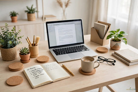 Sous-verres en liège naturel de qualité supérieure – Dessous de verre ronds résistants à la chaleur pour la maison et le bureau