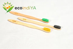 EcoIndiYA Bamboo Toothbrush ( – Soft BPA-Free Bristles & Biodegradable Handle