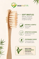 EcoIndiYA Bamboo Toothbrush ( – Soft BPA-Free Bristles & Biodegradable Handle