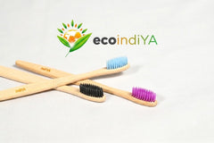 EcoIndiYA Bamboo Toothbrush ( – Soft BPA-Free Bristles & Biodegradable Handle