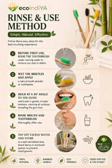 EcoIndiYA Bamboo Toothbrush ( – Soft BPA-Free Bristles & Biodegradable Handle