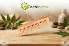 Handmade Neem/Wooden Hair Comb | Natural Anti-Hairfall & Eco-Friendly Comb for Healthy Hair